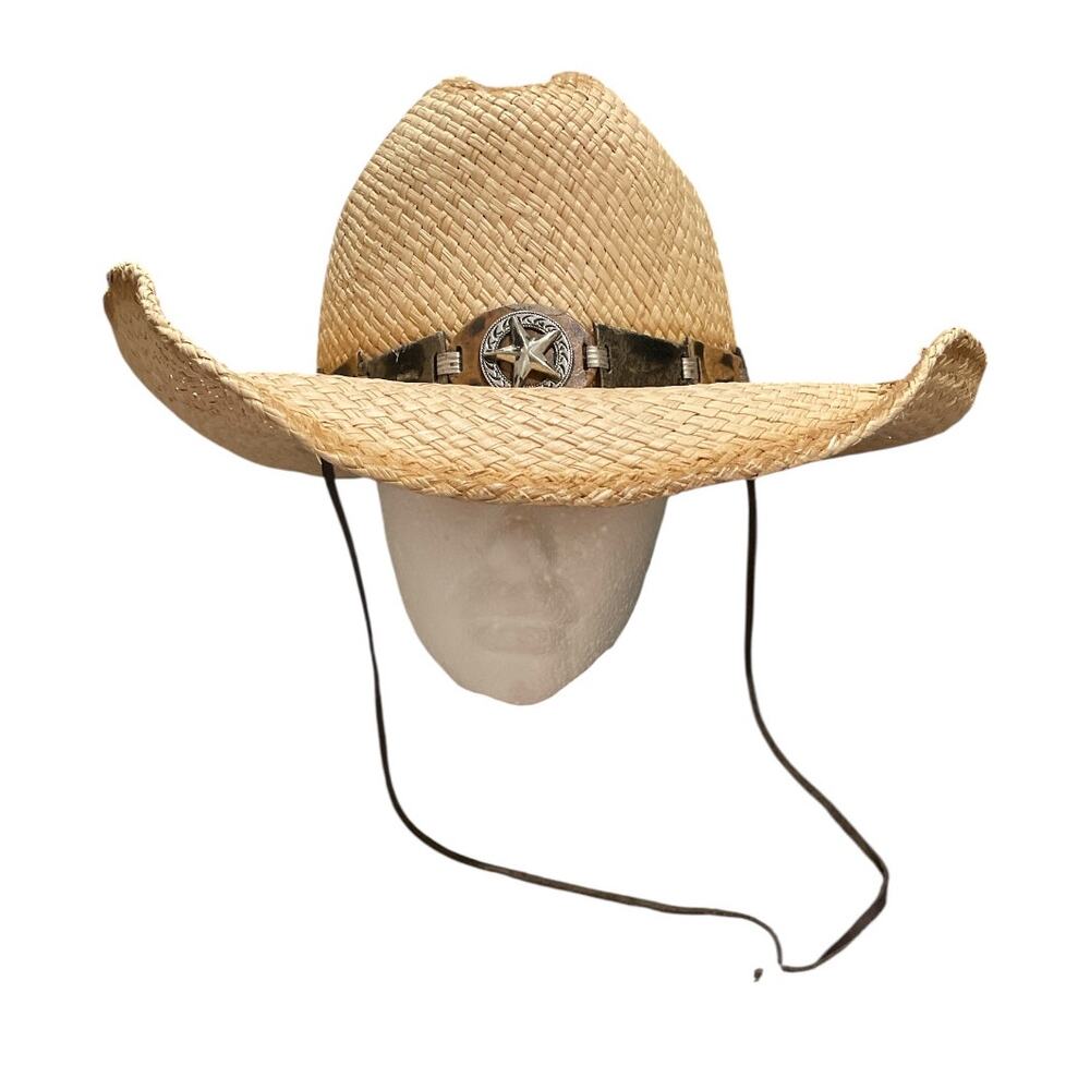 Bullhide Star Central Panama Straw Cowboy Hat Western Size Large